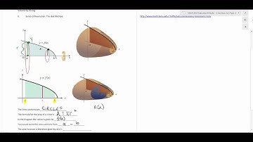 MATH 2411 Calculus II Section 6.3 Part 2 Volume by Disk Method