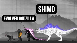 Shimo Boyut Karşılaştırması vs MonsterVerse titans | Godzilla, Yara Kralı, Kong