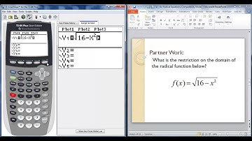 Graphing Radical Functions with TI Graphing Calculator