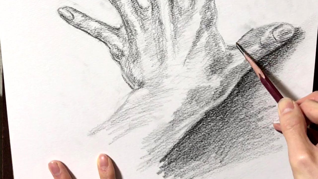 手のデッサン制作過程 倍速 Drawing Hand With Pencil Youtube