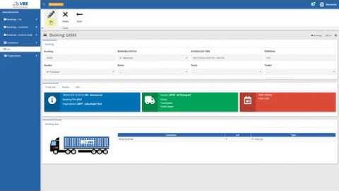 VBS - Container terminal, create booking