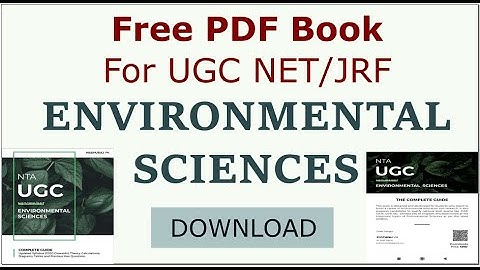 Free PDF Book For UGC NET Environmental Sciences | Download Now