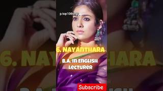 Top 10 most educated actress in South India 🇮🇳 #shorts #actress #education @RashmikaMandanna