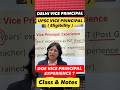 UPSC Vice principal Eligibility and Experience :- Delhi Vice Principal Eligibility (DOE) Classes