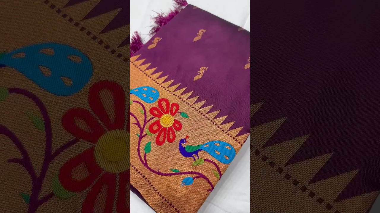 Soft Silk Peacock Design Paithani Saree