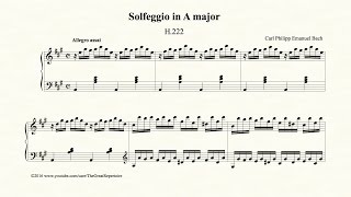 Bach, Carl Philipp Emanuel, Solfeggio in A major, H.222, Organ