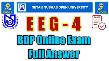 EEG-4 Final Exam Full Answer 🔥