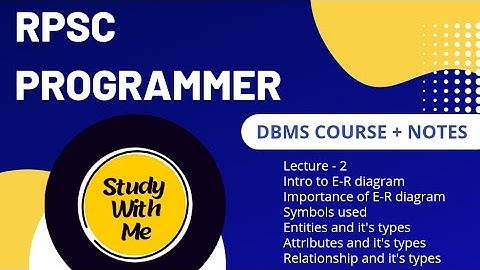 Easy ER diagram explanation | DBMS | RPSC Programmer