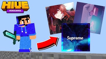 Using 3 cool PvP texture pack in SkyWars (Minecraft the hive SkyWars solo)