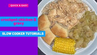 Slow Cooker/Crockpot Chicken &amp; Gravy Recipe Tutorial | Step by Step to an Easy Dinner