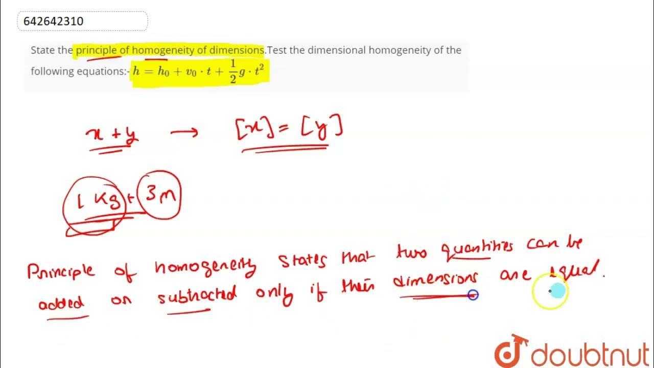 State The Principle Of Homogeneity Of Dimensions Test The Dimensional state-the-principle-of-homogeneity-of-dimensions-test-the-dimensional
