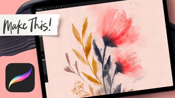 Paint Modern Gouache Florals on Your iPad in Procreate + 7 FREE Brushes -  In this class, I'll show …