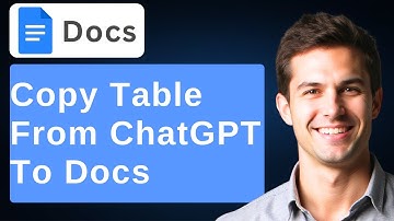 How To Copy And Paste A Table From ChatGPT To Google Docs (Step By Step) [2025 Guide]