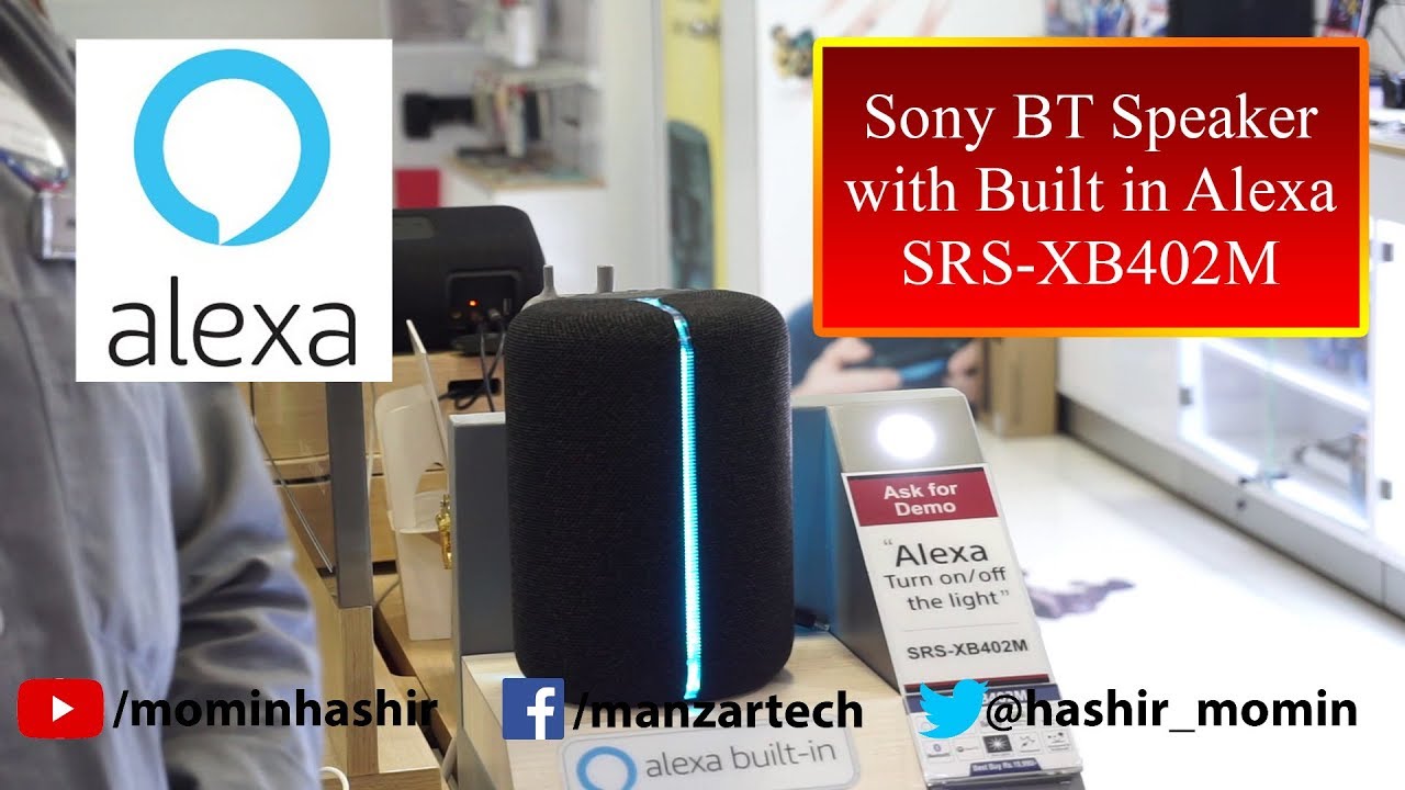 Sony SRS-XB402M Extra Bass Alexa Built-in Bluetooth Wireless Portable  Speaker with Party Lights - YouTube