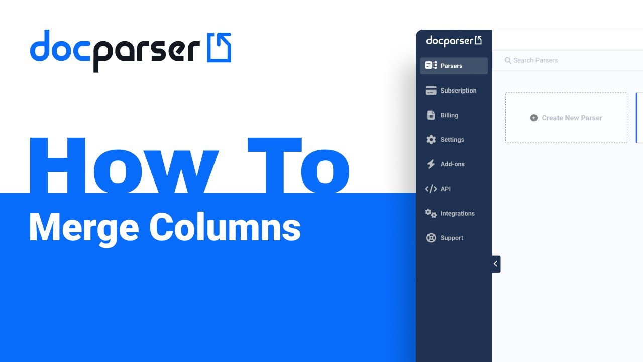 Docparser Academy: How to Merge Columns - YouTube