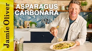 Asparagus Carbonara | Jamie's 5 Ingredients Meals | Channel 4, Mondays, 8pm #AD