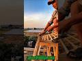 Traditional Roof Frame Edge Installation Using Manual Hammer Technique.