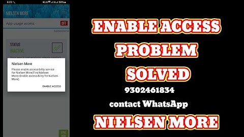 ENABLE ACCESS KAISE KARE || HOW TO ENABLE ACCESS NIELSEN MORE PROBLEM SOLVE 2025