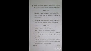 M.Sc.  Examination, 2024 (First Semester) ZOOLOGY Paper-II Structure and Function of Invertebrates