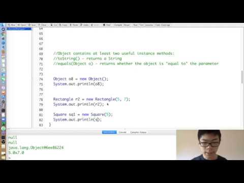 Level 3 Lesson 1 Part 3 The universal superclass Object - YouTube