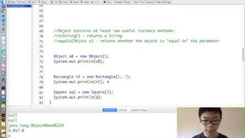 Level 3 Lesson 1 Part 3 The universal superclass Object