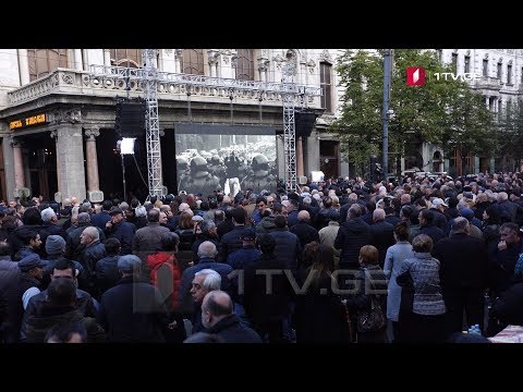 მე მახსოვს 7 ნოემბერი - საზოგადოების წარმომადგენელთა შეკრება რუსთაველის თეატრში