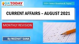 August 2021 | Full Month Current Affairs Revision | GK Today Monthly Current Affairs Revision Video screenshot 3