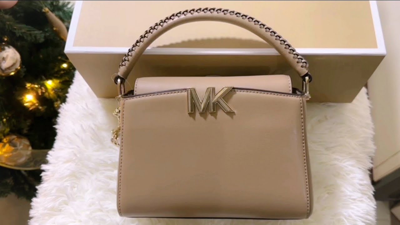 UNBOXING MICHAEL KORS KARLIE SMALL LEATHER CROSSBODY BAG 