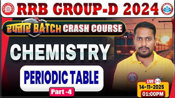 RRB Group D Science Classes 2025 | Group D Chemistry Class | RRB Group D Crash Course