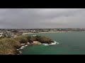 Saintmalo   survol de la baie avec drone mavic2  de la pointe de la varde au fort national