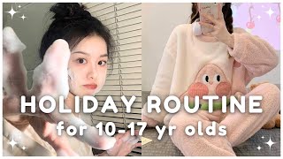 10 - 17 year olds CHILL HOLIDAY routine ~ step by step🧸