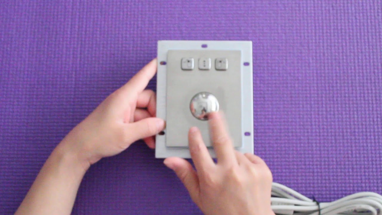 32MM Optical Metal Trackball Industrial Pointing Device with USB Interface  Model D-8302