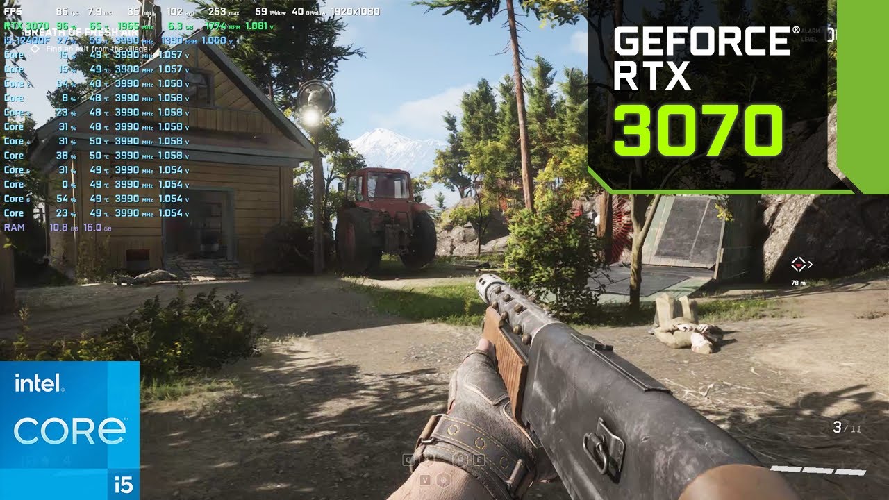 Atomic Heart : RTX 3070 8GB + i5-12400F : Ultra Settings, DLSS ON/OFF