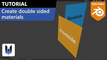 Blender tutorial: Create double sided materials