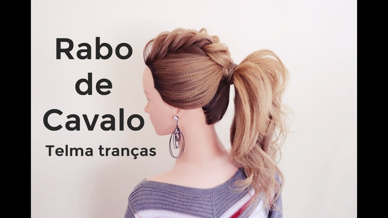 Rabo de cavalo com trança moicano, coleta con trenza, ponytail hairstyle -  Telma tranças - thptnganamst.edu.vn