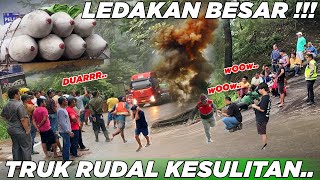 Bikin Jantungan Detik Detik Ledakan Besar di Sitinjau Lauik, Truk Bawa Rudal Beton Sampai Kewalahan