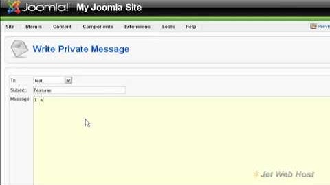 How to use the private messaging system in Joomla
