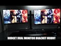 Budget dual monitor bracket mount full review and installation