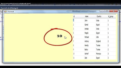 Visual Basic.net: How to count number of rows in a table database