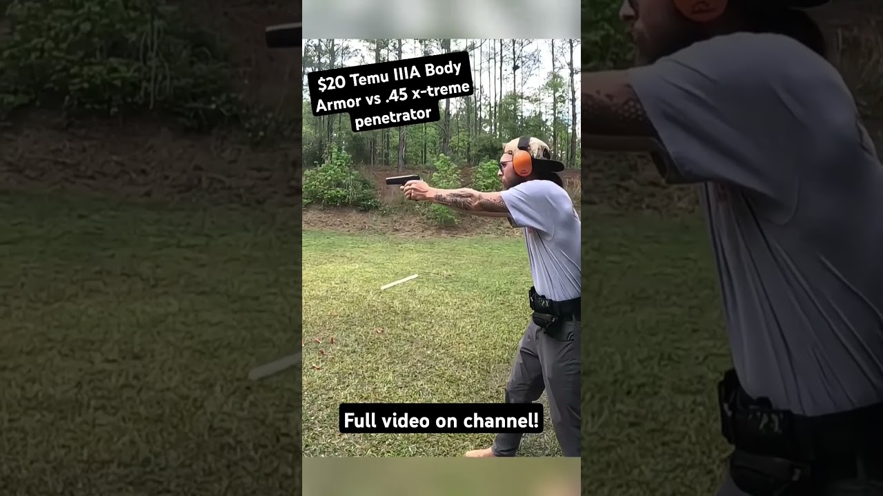 $20 Temu IIIA Body Armor vs .45 acp x-treme penetrator