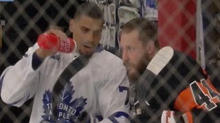 Ryan Reaves and Nicolas Deslauriers agree to fight before the game starts