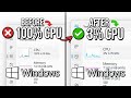 🔧WINDOWS: 06 QUICK STEPS TO FIX 100% CPU USAGE🔥| How to Lower CPU Usage in Windows 10 & 11✔️