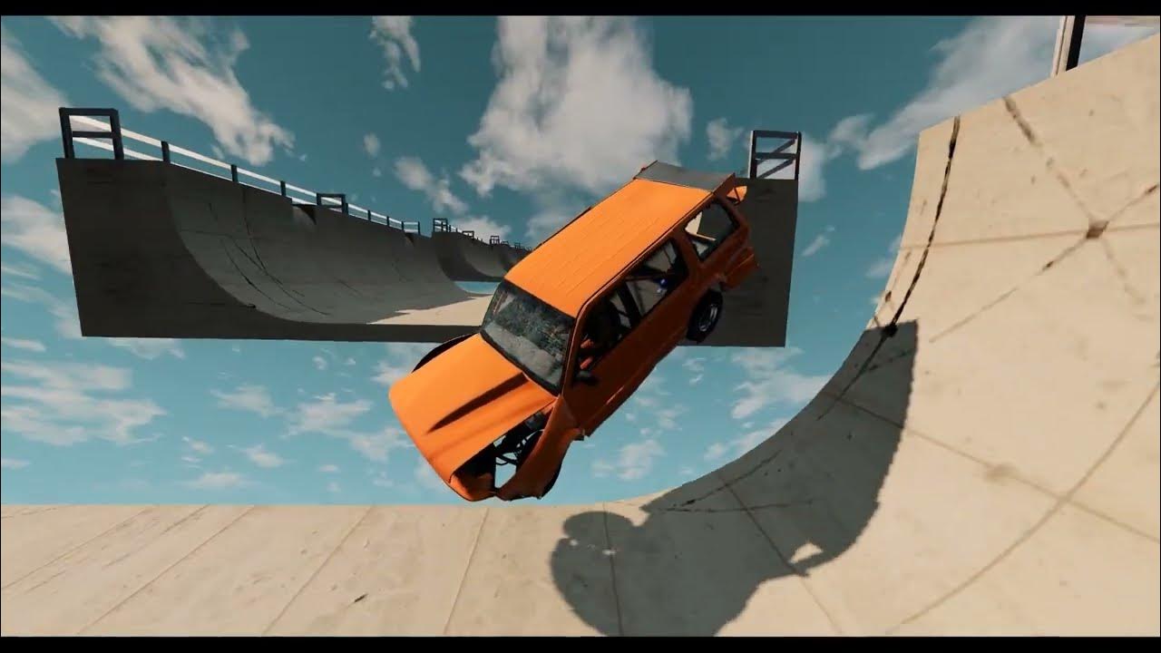Slow Motion Crash 6 BeamNG drive YouTube
