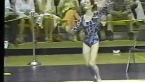 Ann Carr in 1980 National College Gymnastics Champ...