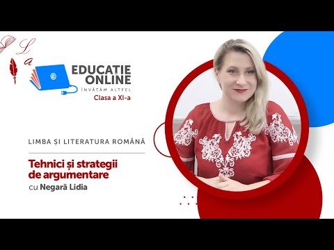 LImba și literatura română, clasa a XI a, Tehnici și strategii de argumentare