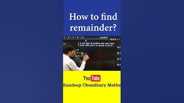 How to find remainder? || Easy Tricks | Maths Short Videos || by Sandeep Choudhary