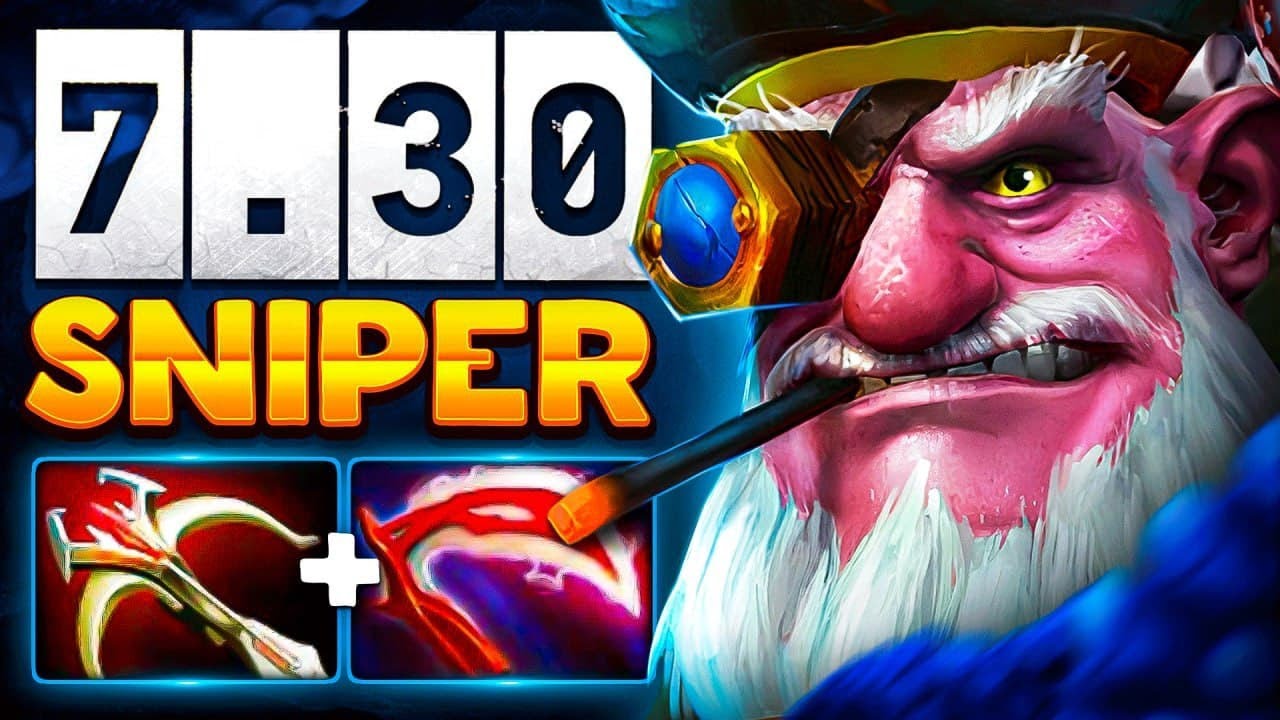 Керри СНАЙПЕР в патче 7.30 🔥 МЕТА на 12к ММР.. Sniper Carry Dota 2