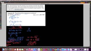 HA2 7.6.5,  Solving radical equations having extraneous solutions