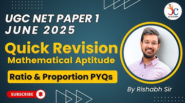 UGC NET Paper 1 Quick Revision | UGC NET Mathematical Aptitude - Ratio & Proportion PYQs | NET 2025