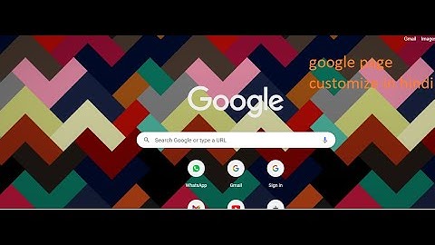 add shortcut to google chrome homepage | google chrome  page customize in hindi